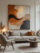 Neutral Beige & Terracotta Canvas Print