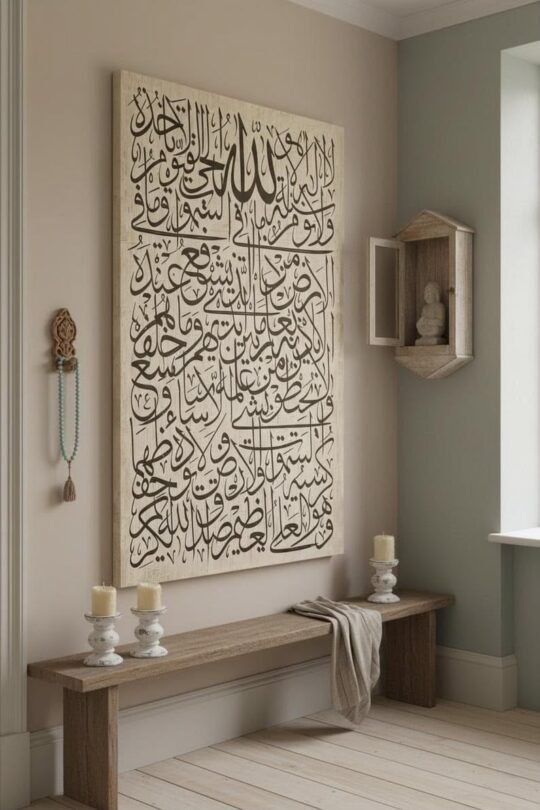 Ayat al-Kursi Islamic Canvas Wall Art